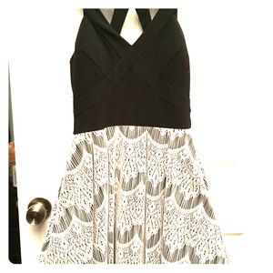 heart shaped bodice mini dress w/ lace overlay